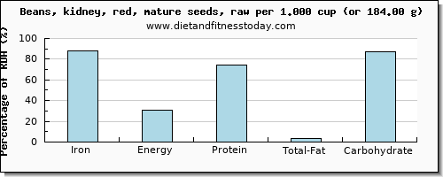 iron and nutritional content in kidney beans